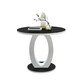 image 1 of Furniturebox Giovani High Gloss And Glass 100cm Round Dining Table