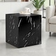 image 7 of Coffee Table Lasley in a Modern Minimalist Cube Design with Luxury Materials | Black | Black marble look | 45 x 45 x 50 cm | 1