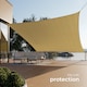 image 7 of Shade Sail - rectangular with UV protection 50, water-repellent | Cream | beige | 5 x 5 m | 1