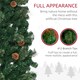 image 7 of HOMCOM 5.5FT Artificial Slim Christmas Tree Holiday Home Décor with Pine Cones