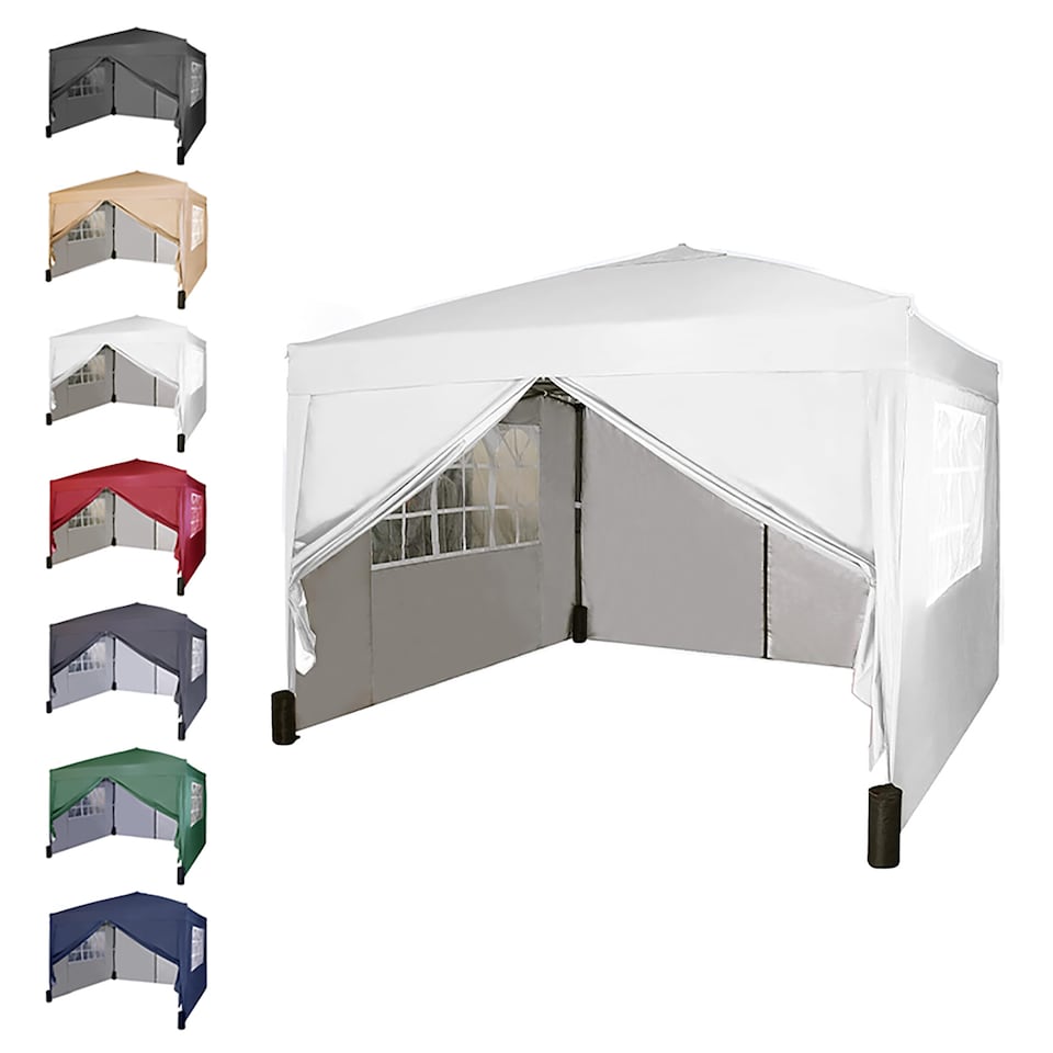 image 1 of MCC Direct Gazebo 3x3 Pop up Garden Outdoor Tent Patio Canopy Marquee with Sides