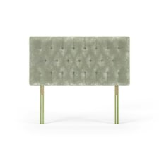 Lona Silver Chenille Headboard Small Double N/A