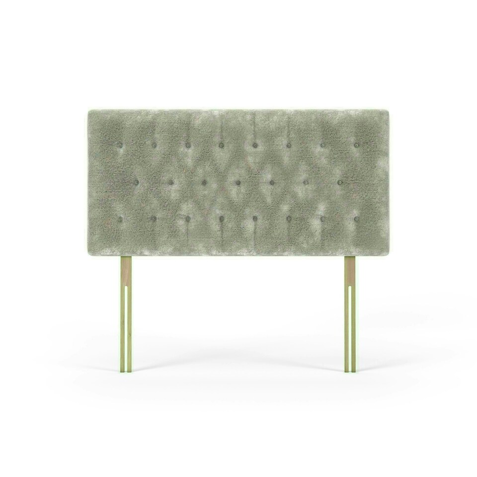 Lona Silver Chenille Headboard Small Double N/A