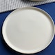 image 4 of Curateology LoHo Set of 4 Stoneware Dinner Plates 26cm - Reactive Glaze Light Grey