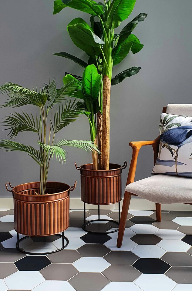 image 1 of Copper Plant Pot - 46 cm (H) x 32 cm (Dia)