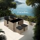 image 8 of Garden Table and Chairs Palermo - up to 4 people, chairs, stools and table, weather and UV-resistant | Cream | nature | 1