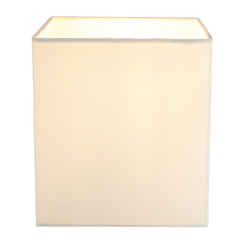 image 1 of Contemporary and Stylish Soft Cream Linen Fabric Square 16cm Lamp Shade | Cream