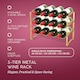 image 4 of Straame Gold 3 Tier Metal Wine Rack