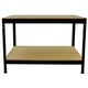 image 5 of 3 x 90cm T-Rax Black Metal Racking Units & Workbench Black