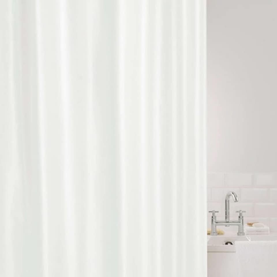 image 1 of Showerdrape Showerplus Plain PEVA White Shower Curtain | White | 1