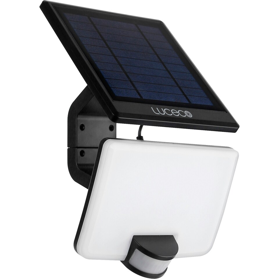 image 1 of Luceco Guardian LED Solar Floodlight & PIR Motion Sensor, 800lm, 8W