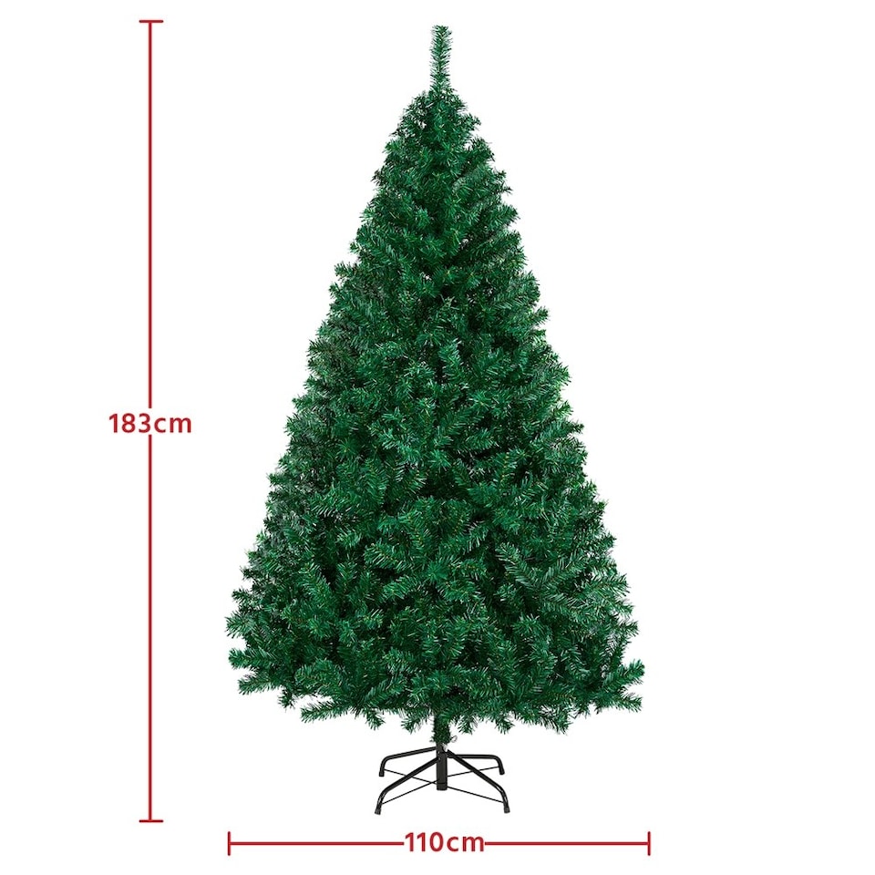 image 1 of Yaheetech 183cm Artificial Christmas Tree with Foldable Stand