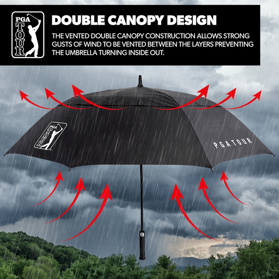 image 1 of Golf Umbrella Windproof Black