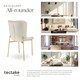 image 7 of Dining Chair Tessa - ergonomic high backrest, slim steel legs, soft fabric - Set of 2 Cream | Velvet Look Beige/Gold