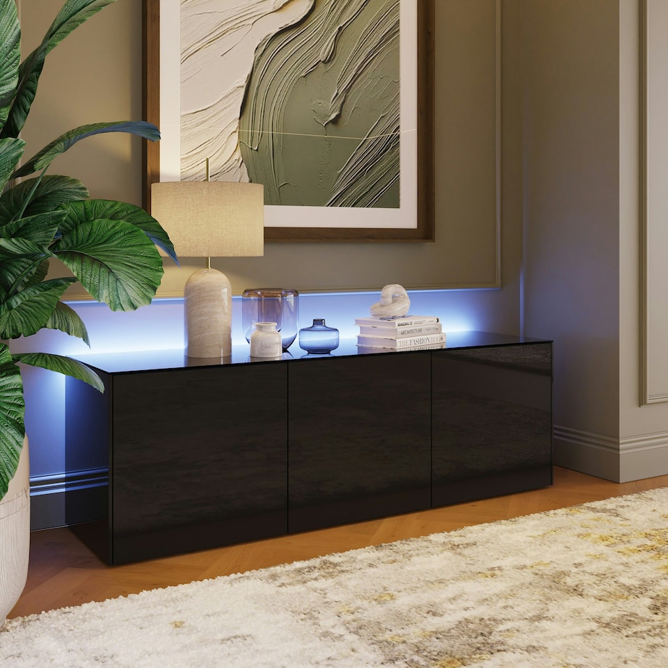 image 1 of Frank Olsen Intel 1500 Tv Cabinet Black | Black