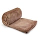 image 2 of Plush Collection Flannel Fleece Super Soft Throw in Mink (55" x 71") Brown | Brown