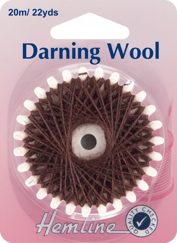Hemline Brown Darning Thread For Dressmaking - 20m Spool - each