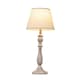 image 2 of Hill Interiors Dunum Column Linen Table Lamp (UK Plug) - White - 44cm x 13cm x 13cm