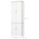 image 7 of HOMCOM Freestanding Kitchen Cupboard 4-Door Storage Cabinet w/ 4 Shelves, White