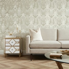 Liquid Marble Geometric Wallpaper in Cream Multi