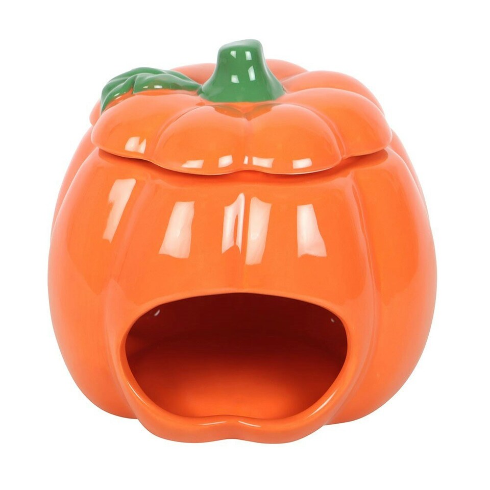image 1 of Cute Smiling Pumpkin Oil Burner and Wax Warmer