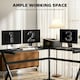 image 3 of HOMCOM L-Shaped Corner Computer Desk Laptop Workstation PC Table Home Office
