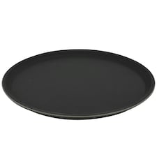 Argon Tableware Round Non-Slip Serving Tray - 28cm - Black Black