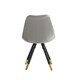 image 5 of Set of 6 Sofia Ergonomic Modern Dining Chairs Upholstered in Velvet, Metal Legs with Gold End Tips Grey | Dark Grey