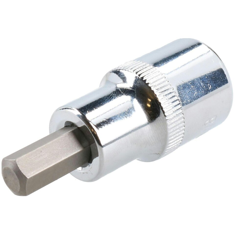 image 1 of 8mm Hex Bit Metric Allen Socket Male 1/2" Drive 55mm Length Strengthened Tip