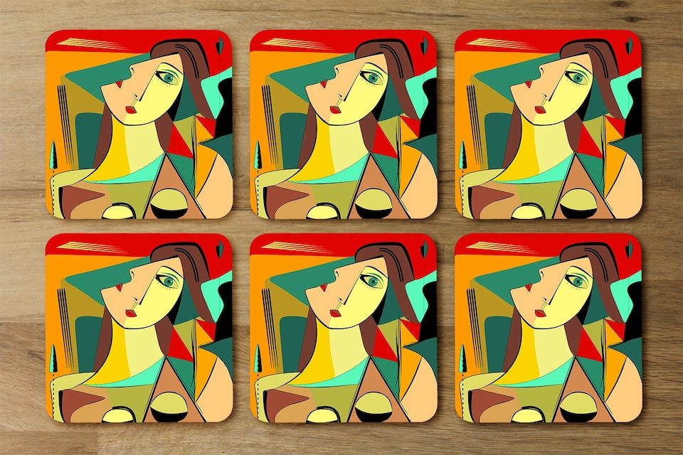 image 1 of abstract portrait (Coaster)