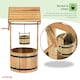 image 5 of Oypla Garden Wooden Wishing Well Flower Planter Ornamental Plant Pot Brown