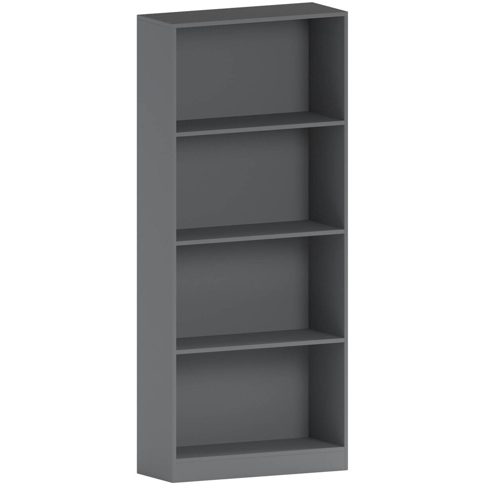 image 1 of Vida Designs Cambridge 4 Tier Large Bookcase Display Storage, Grey