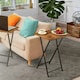 image 6 of Set of 2 Folding Tables Brown