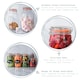 image 2 of Argon Tableware Glass Storage Jars - 70ml - Orange Seal - Pack of 6