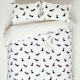 image 1 of Homescapes Scottie Dog Digitally Printed Cotton Duvet Cover Set - Super King | White | Super King