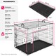 image 6 of Dog Crate Luna - foldable, robust steel mesh, double locked doors - 59.5x91.5x64cm