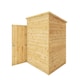 image 6 of 4 x 4 Modular Garden Shed Windowless Wooden Shiplap Pent Tongue and Groove Storage Brown