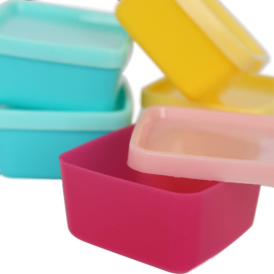image 1 of Ashley Plastic Stackable Food Storage Containers - 90ml - Multicoloured - Pack of 5