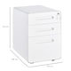 image 5 of Vinsetto Lockable File Cabinet with 3 Drawers, Vertical Office Drawer for A4, Letter, Legal Size, Anti-tilt Design, Pre-Assembled Body, White