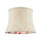 image 1 of Classic Curved Cream Cotton Drum Shade with Blue and Red Floral Inner Cream
