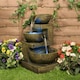 image 2 of Primrose Kendall Stone Effect 3-Tier Cascade Garden Water Feature with LEDs 48cm