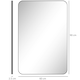 image 9 of HOMCOM 90cm Rectangle Mirror, Wall Mirror for Bathroom, Black