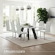 image 8 of Dining Chairs - cantilevered, high backrest, flat steel frame - Set of 2 White