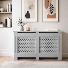 Large Radiator Cover MDF Wooden Home Decorative Modern Design | Grey