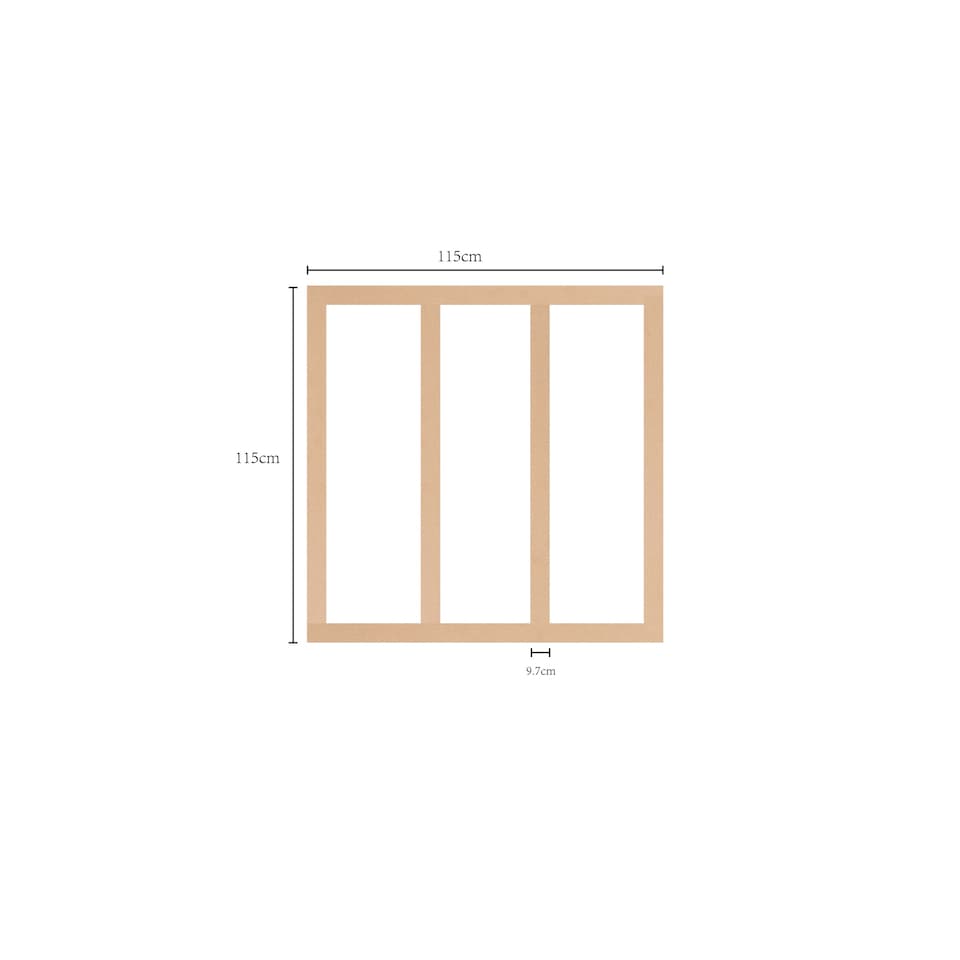 image 1 of Groundlevel 6 Piece MDF Wall Panel Kit Modern Geometric Design Cozy Premium | Brown