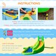 image 4 of Outsunny Kids Bouncy Castle with Slide Pool Basket Gun Climbing Wall W/ Blower