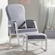image 2 of Dursley Rocking Chair & Stool - Comfortable Rocking Chair With Padded Support, Suedette Fabric With Side Pockets & Compact Design (Pearl Grey)