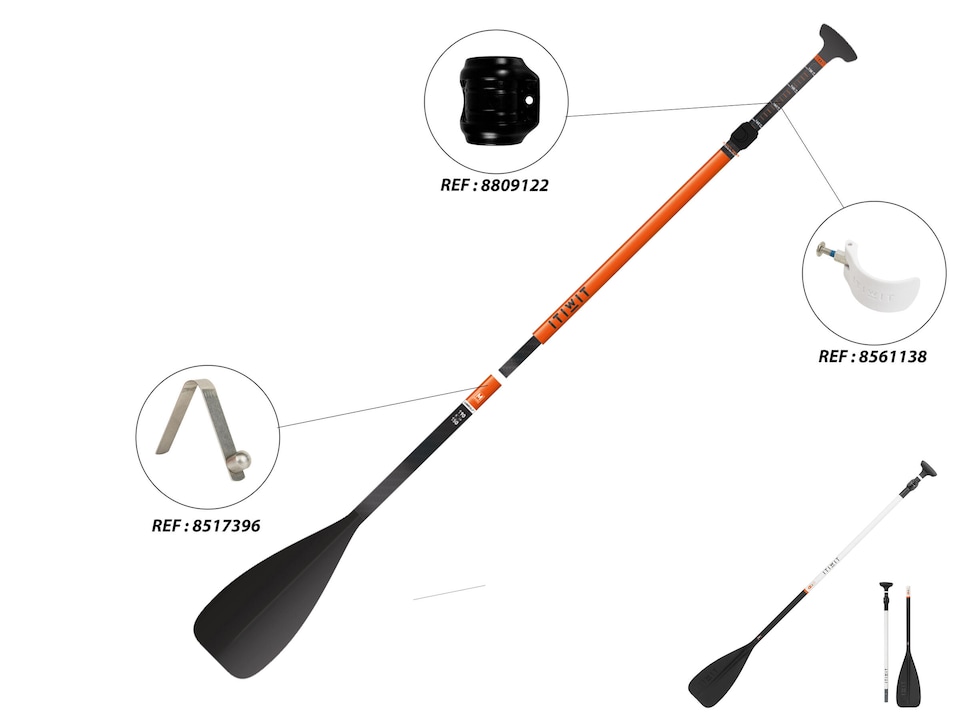 image 1 of Decathlon 500 3-part SUP paddle - 170-210 cm fibre and carbon