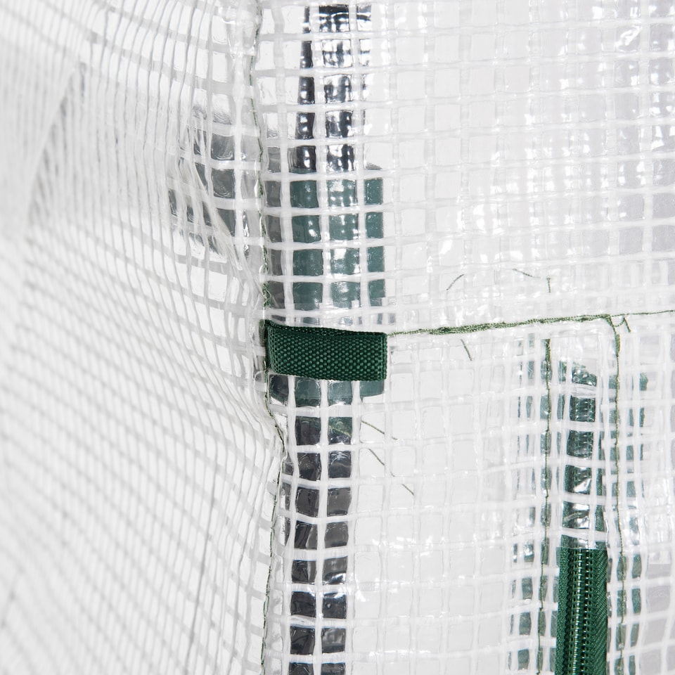 image 1 of Outsunny Mini Greenhouse 4-Tier Portable Plant House Shed w PE Cover, Green