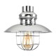 image 4 of ValueLights Penglai Silver Ceiling Pendant Shade and B22 Pear LED 4W Warm White 2700K Bulb